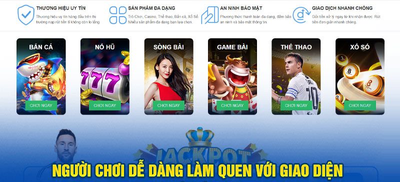 Người chơi dễ dàng làm quen với giao diện tại nhà cái Ko66